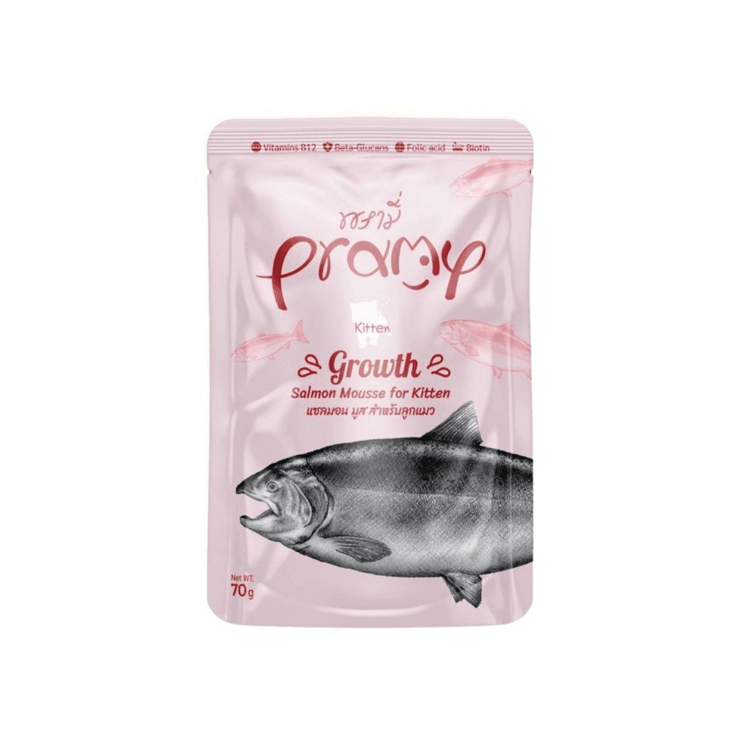 Pramy GROWTH Pouch Salmon Mousse for Kitten 70g