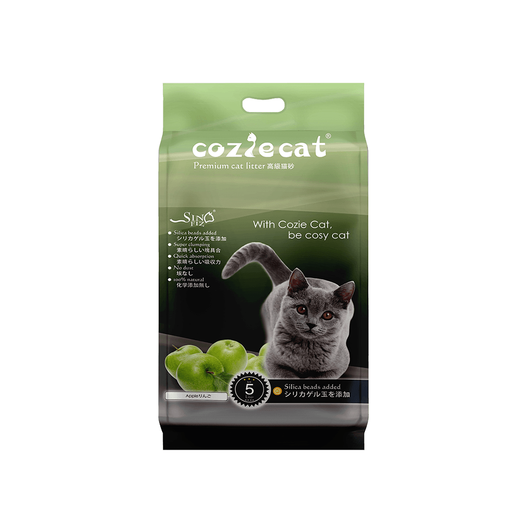 Coziecat Premium Clumping Cat Litter Apple 5L