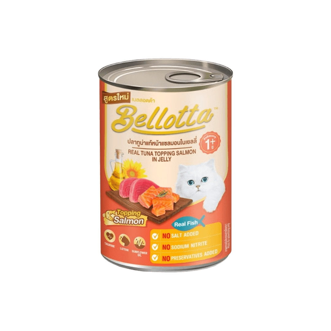 Bellotta Can Real Tuna Topping Salmon in Jelly 400gm