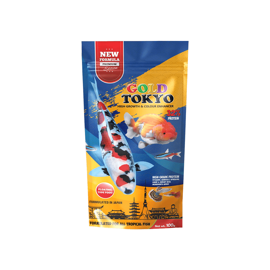 Gold Tokyo Fish Food Pouch 100gm