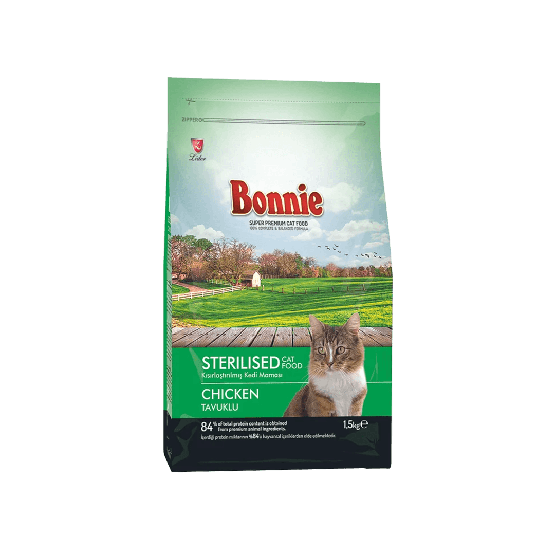 Bonnie Adult Cat Food Sterilised Chicken 1.5kg