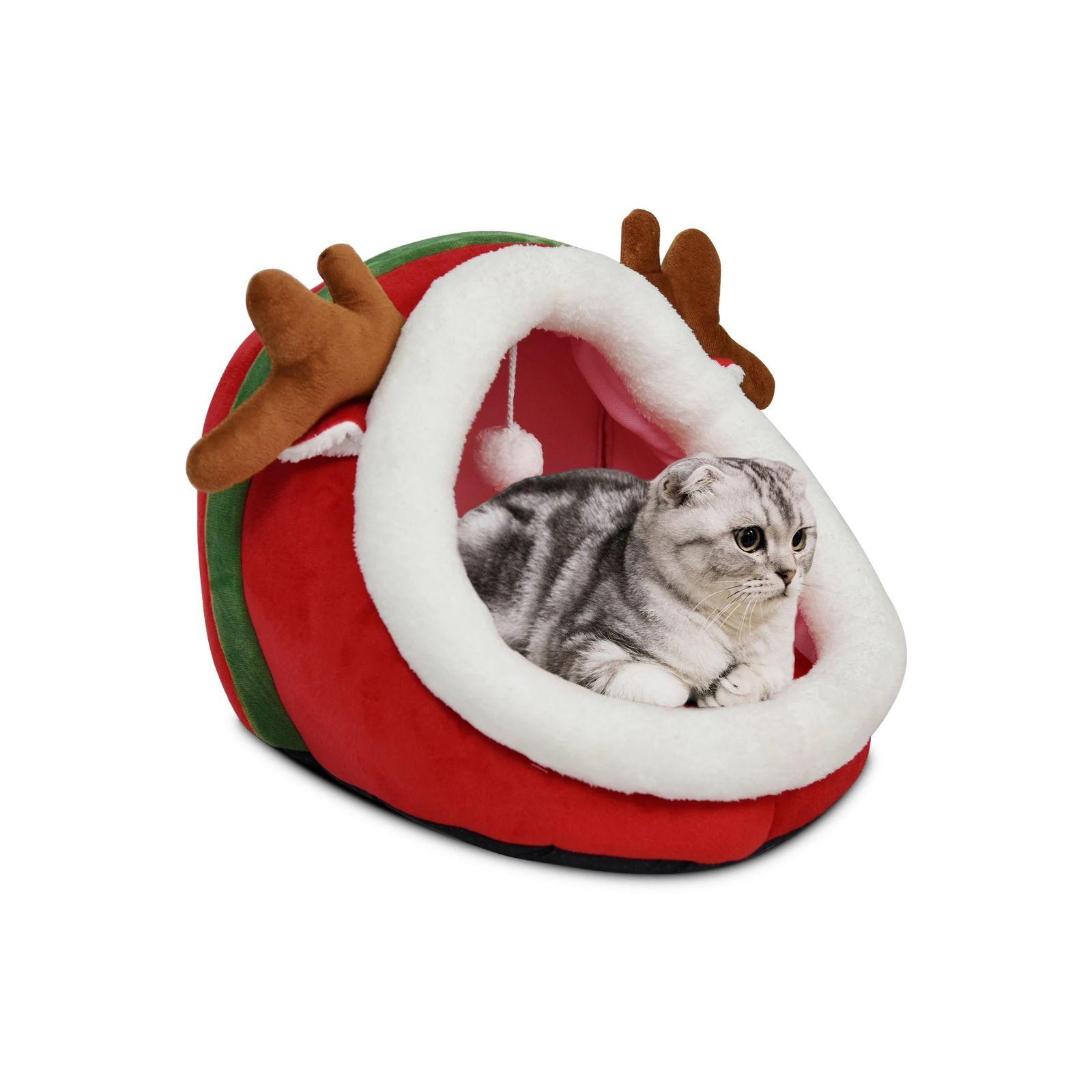 Comfortable Premium Cartoon House for Cats & Puppies Red