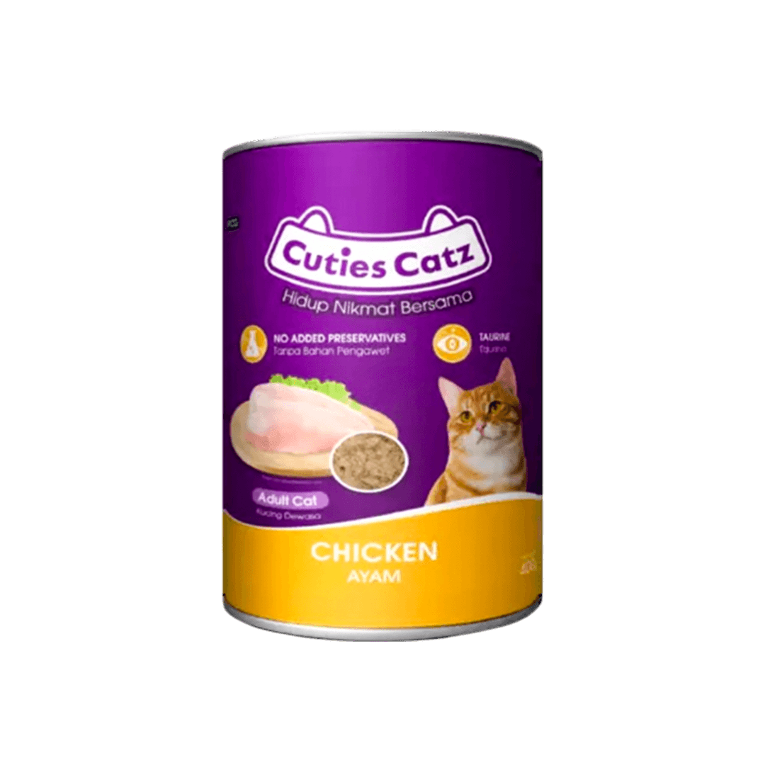 Cuties Catz Adult Cat Canned Food Chicken 400g