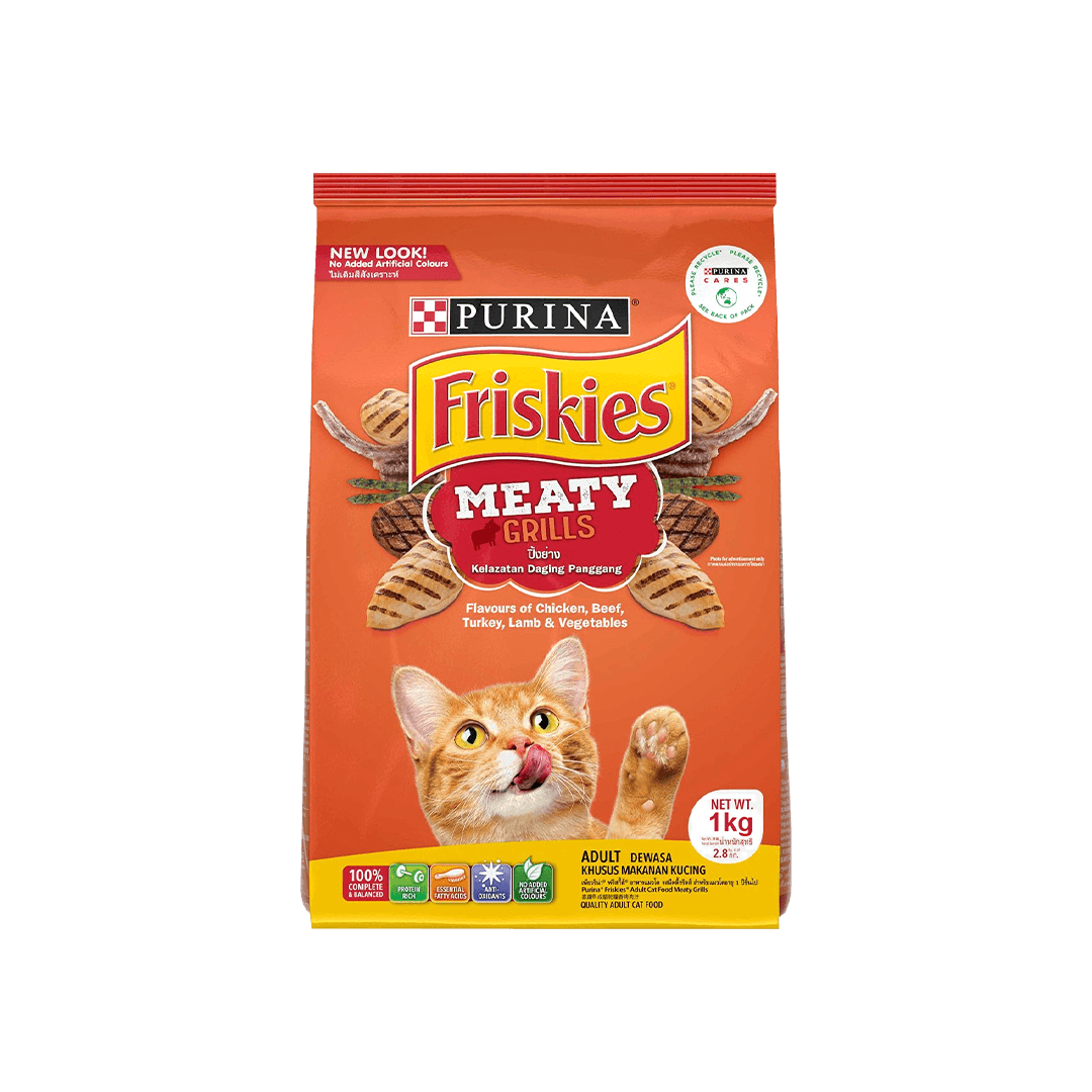 Purina Friskies Adult Cat Food Meaty Grill 1kg