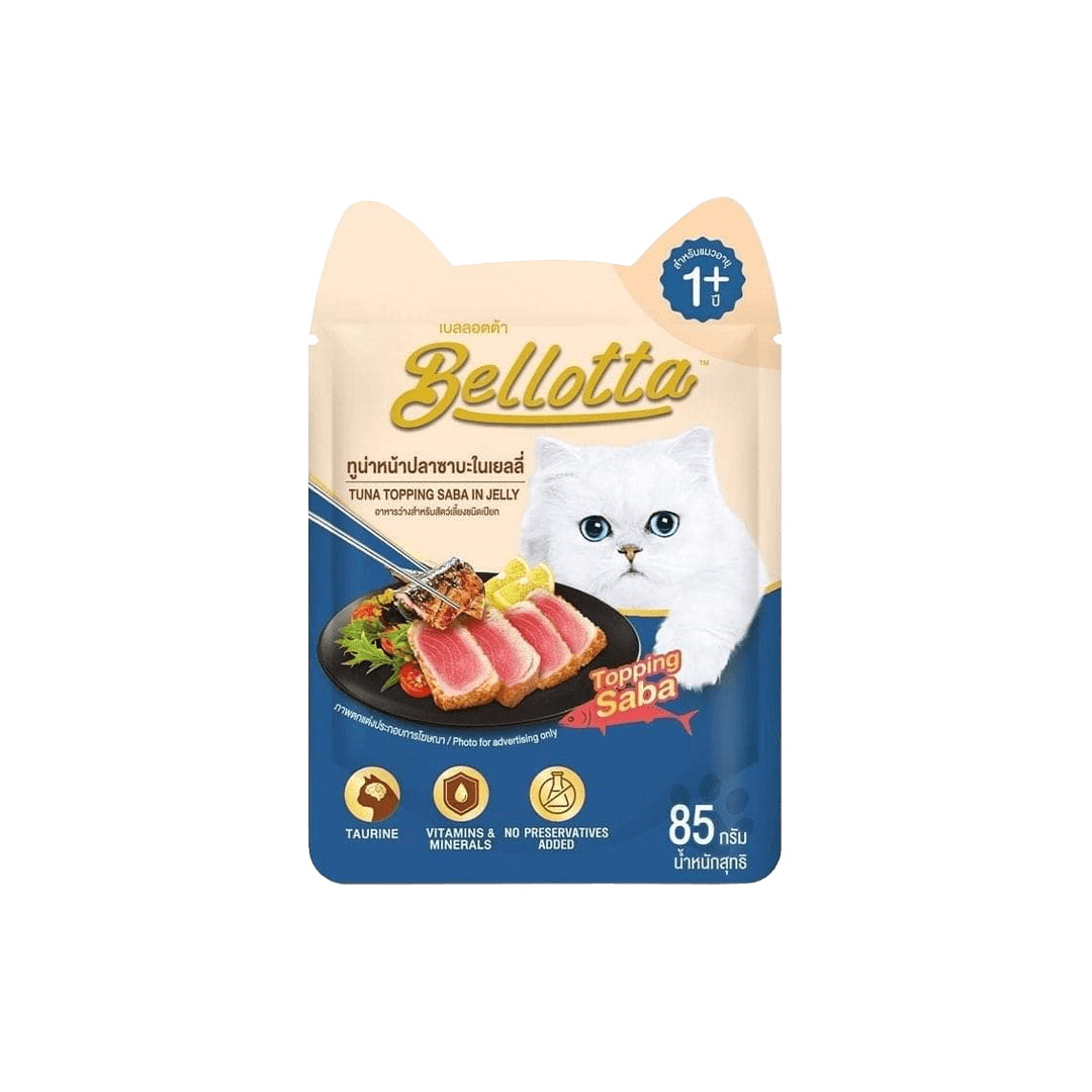 Bellotta Adult Pouch Tuna Topping Saba in Jelly 85gm