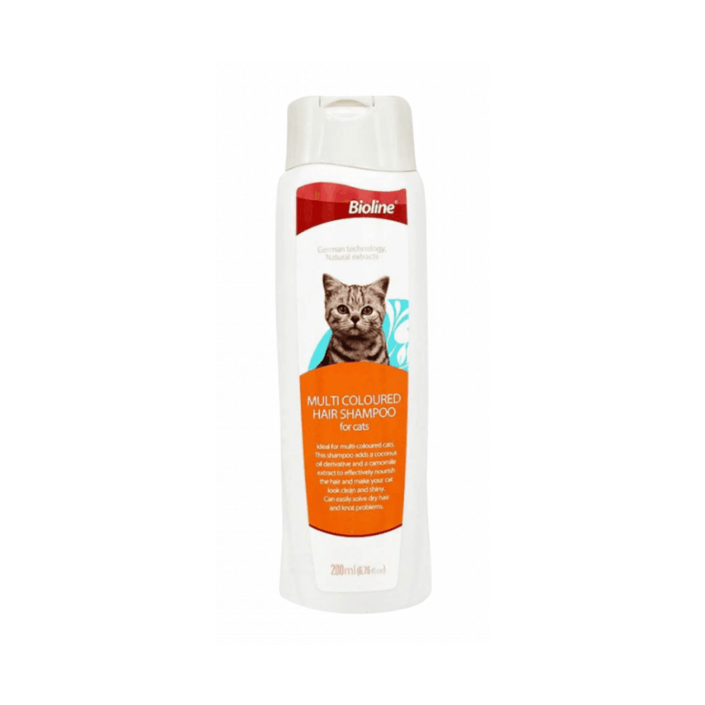 Bioline Multi Coloured Hair Shampoo 200ml for Cats