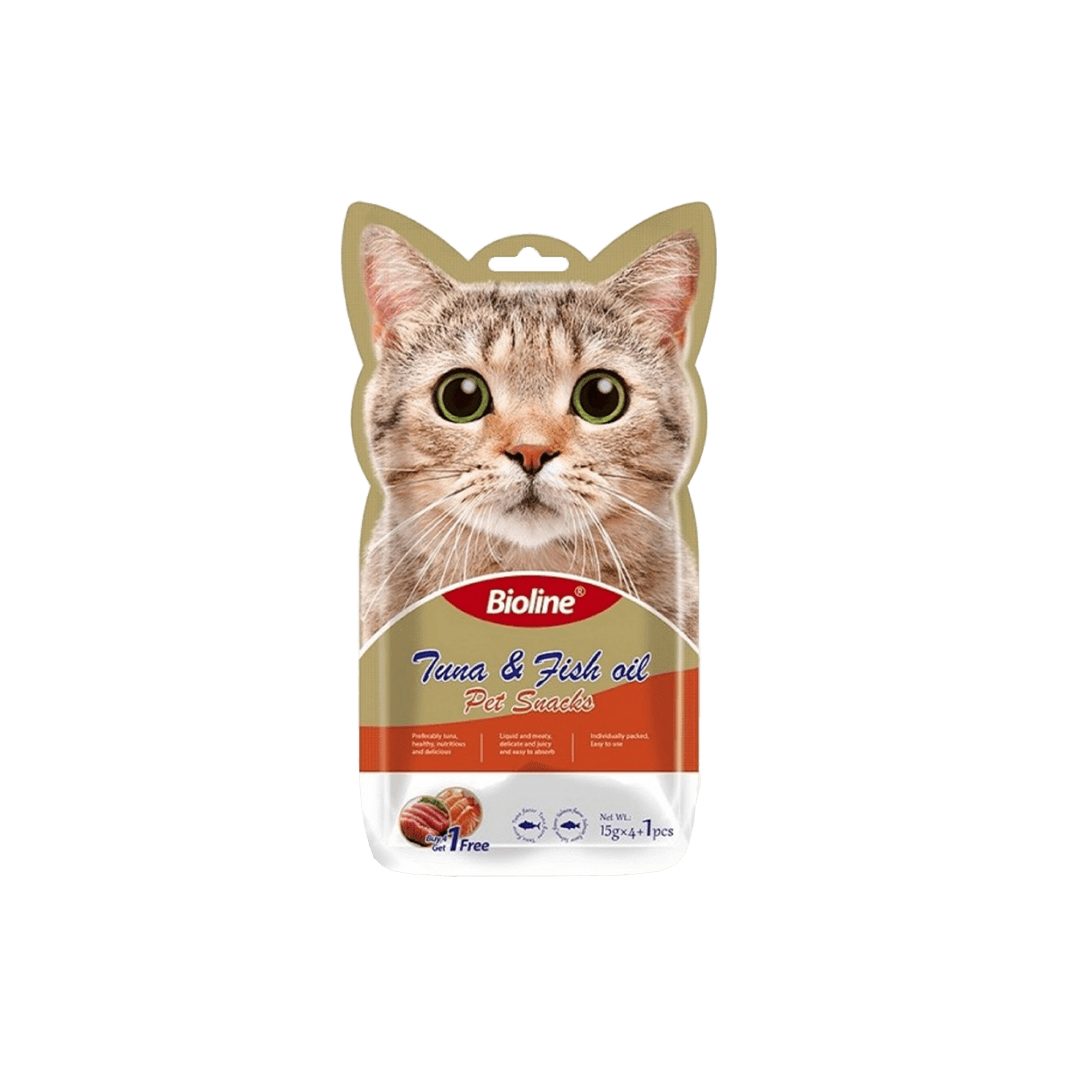 Bioline Cat Treats Tuna & Fish Oil 15gX5
