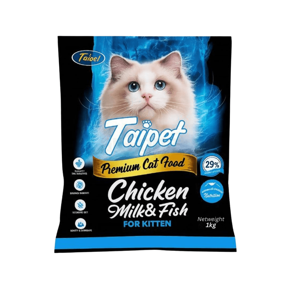 Taipet Premium Kitten Cat Food Chicken, Milk & Fish 1kg