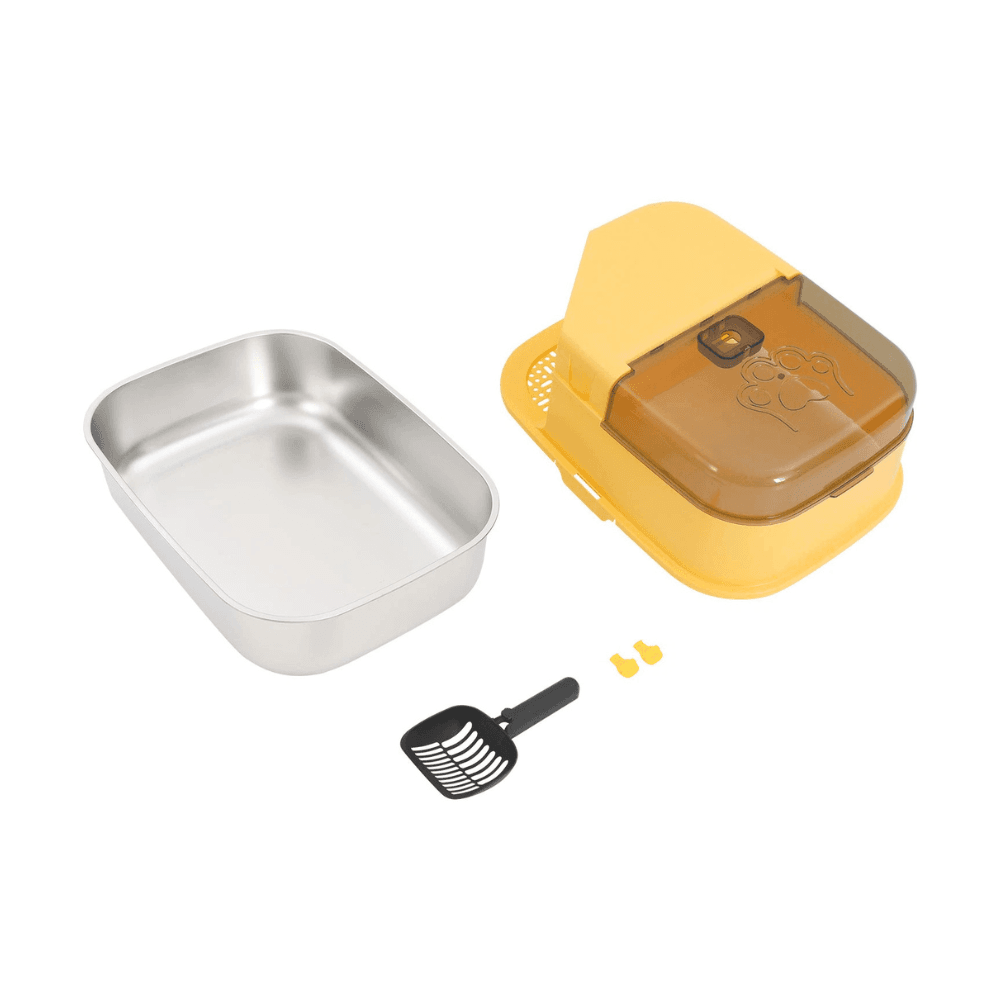 3-in-1 Convertible Stainless Steel Cat Litter Box