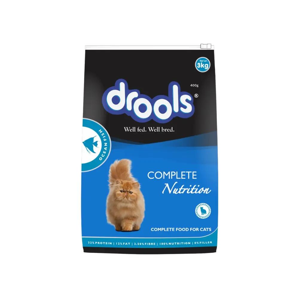 Drools Adult Cat Food Ocean Fish 3kg (Free 110g Cat Biscuits)