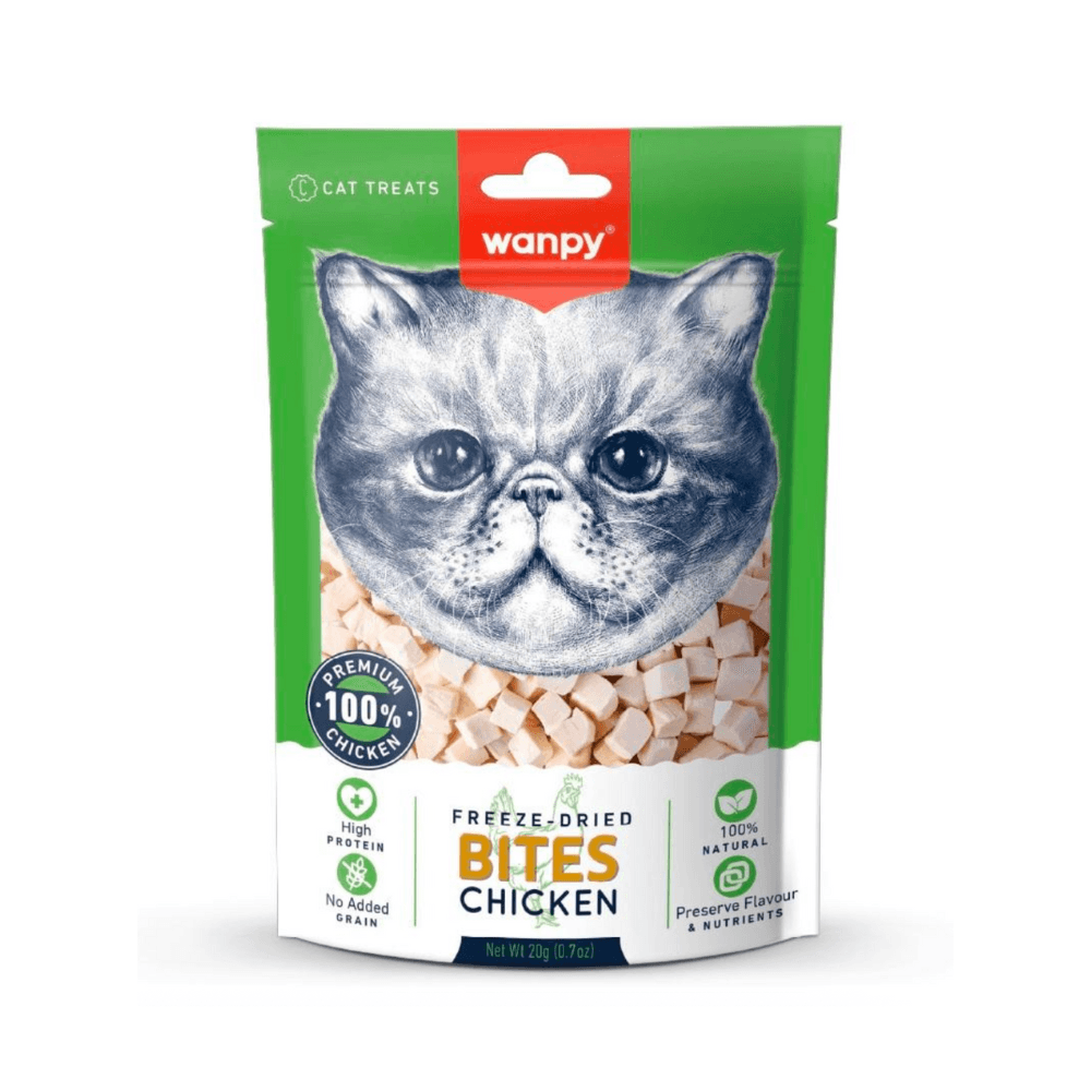 Wanpy Freeze Dried Cat Treat Chicken Bites 20gm