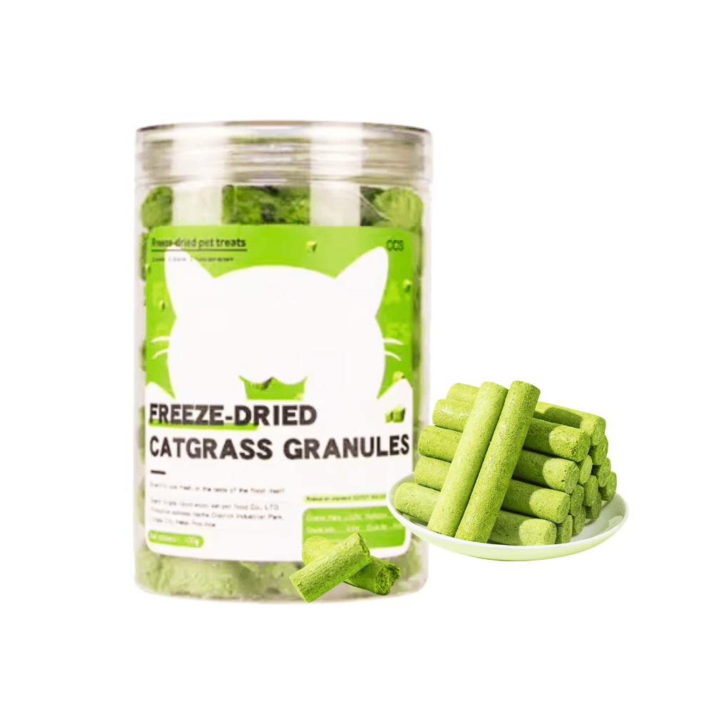 Freeze-Dried Cat Grass Treat 100g – Natural Hairball Solution & Digestive Aid