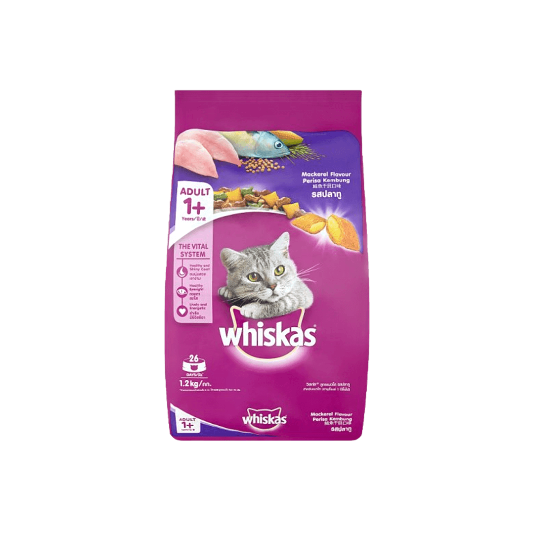 Whiskas Adult Cat Food Mackerel 1.2kg