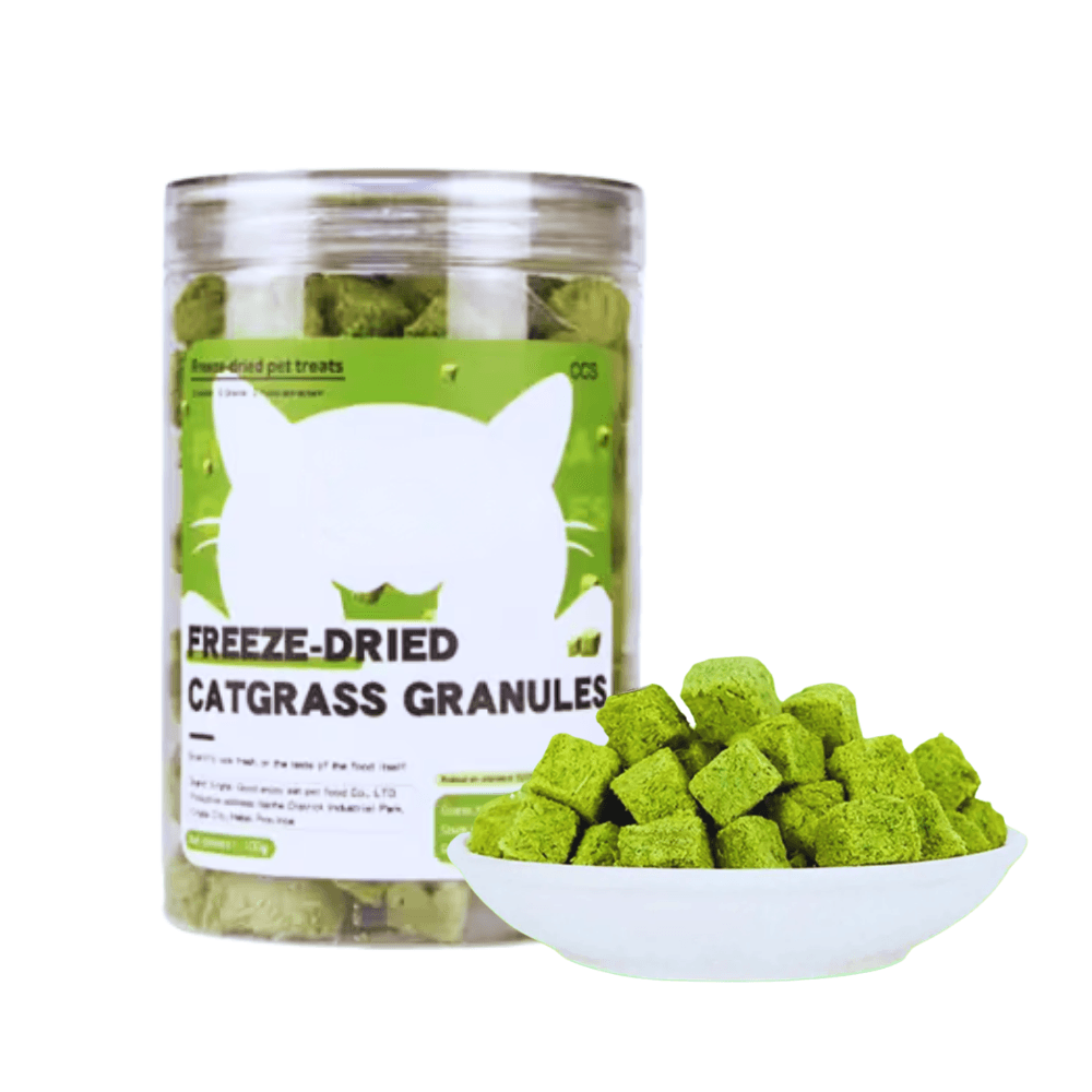 Freeze-Dried Cat Grass Treat 100g – Natural Hairball Solution & Digestive Aid