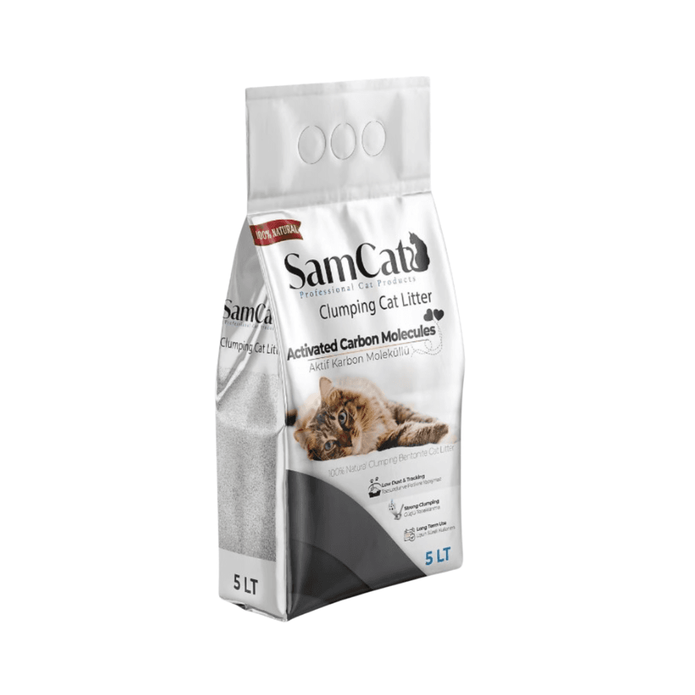SamCat Clumping Cat Litter Activated Carbon Molecules 5L
