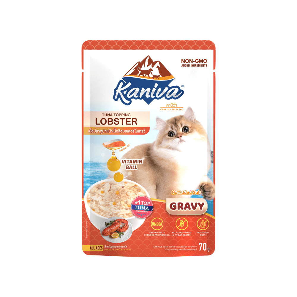 Kaniva Tuna Topping Lobster Pouch 70g - Gravy for All Ages