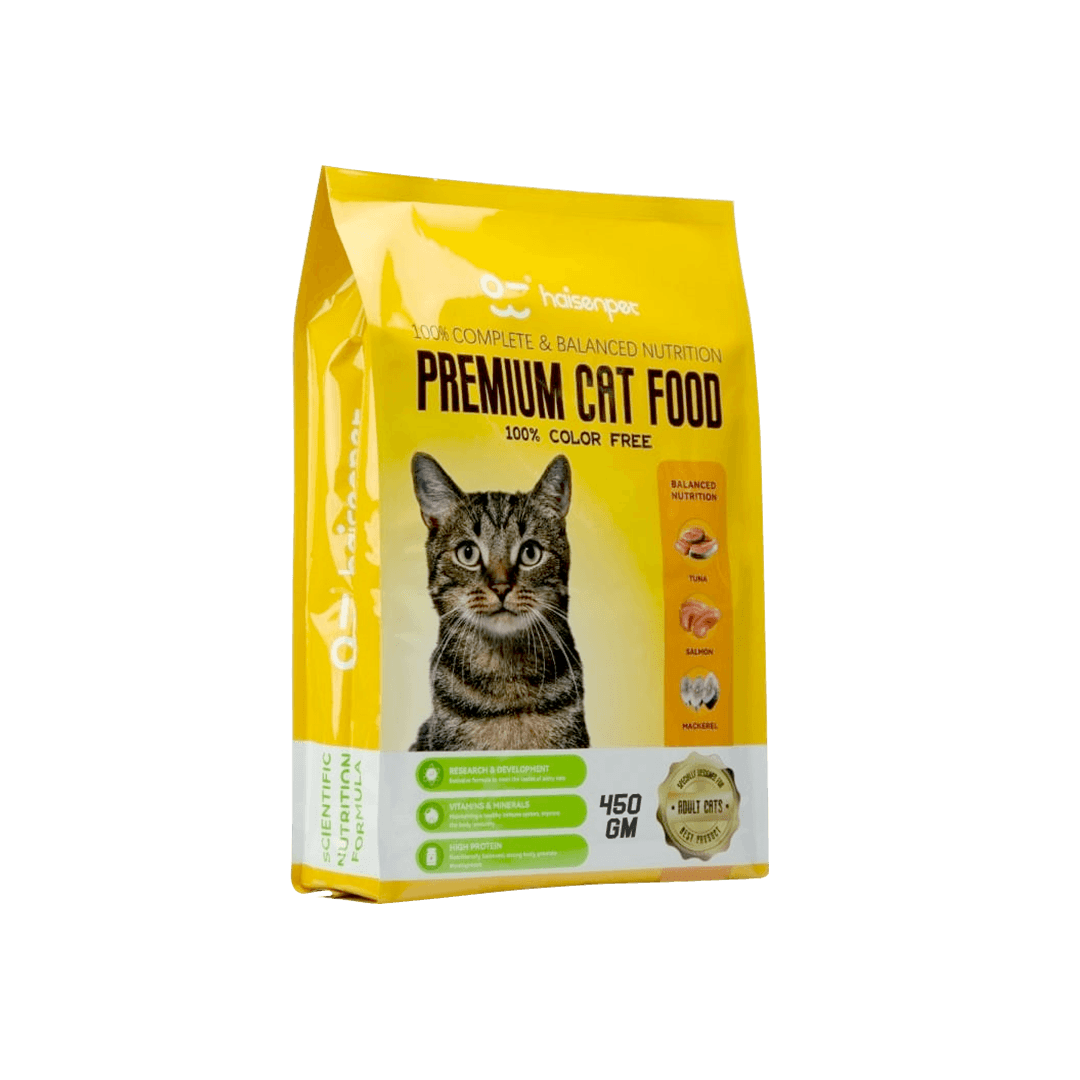 Haisenpet Premium Adult Cat Food Tuna, Salmon & Mackerel 450gm