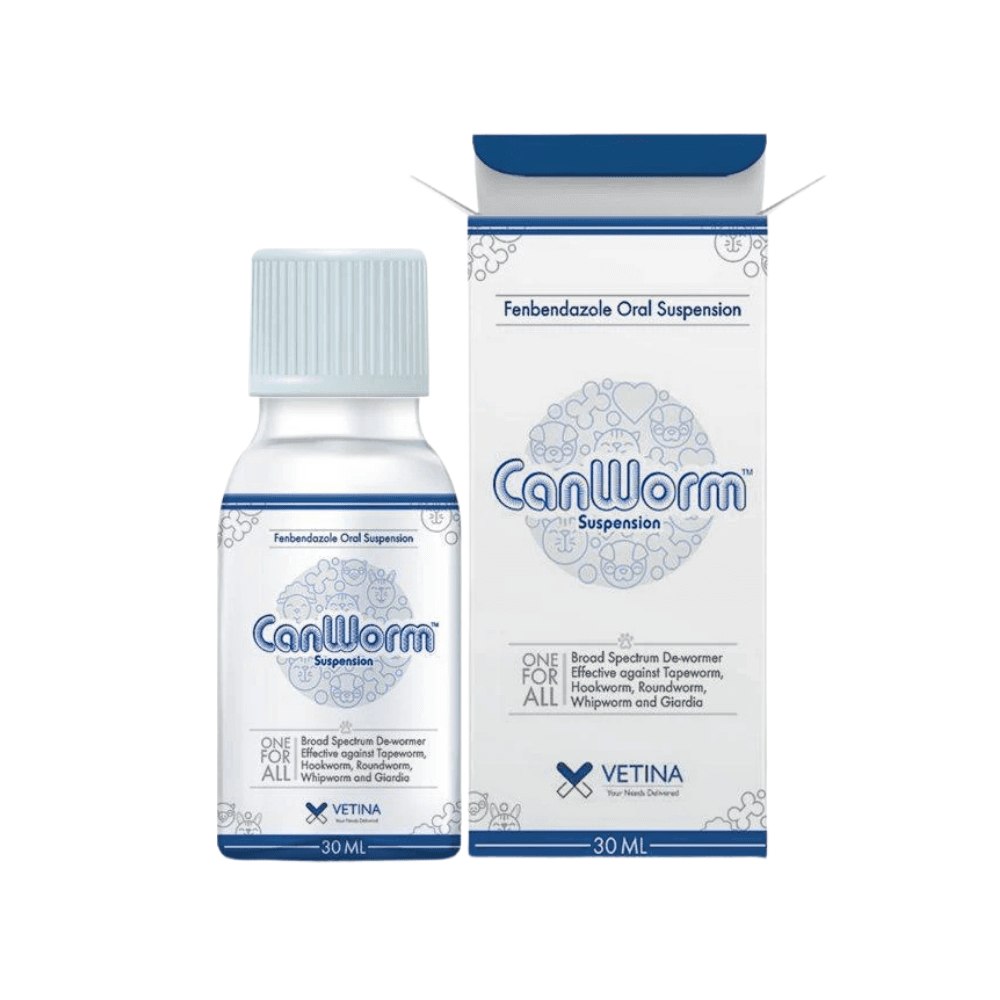 Vetina CanWorm Fenbendazole Deworming Oral Suspension for Cats & Dogs 30ml