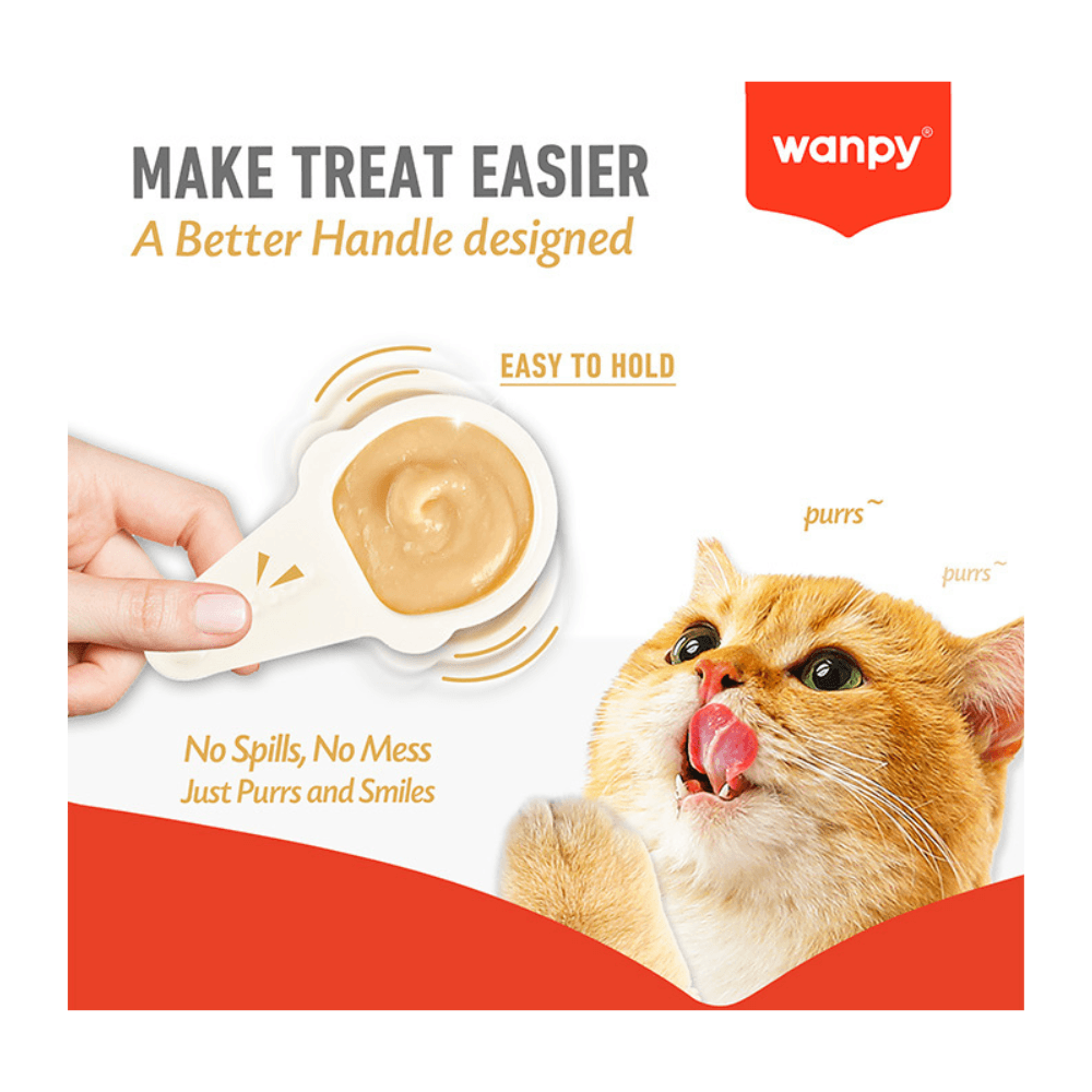Wanpy Lickable Creamy Spoon Cat Treat Chicken 16gm