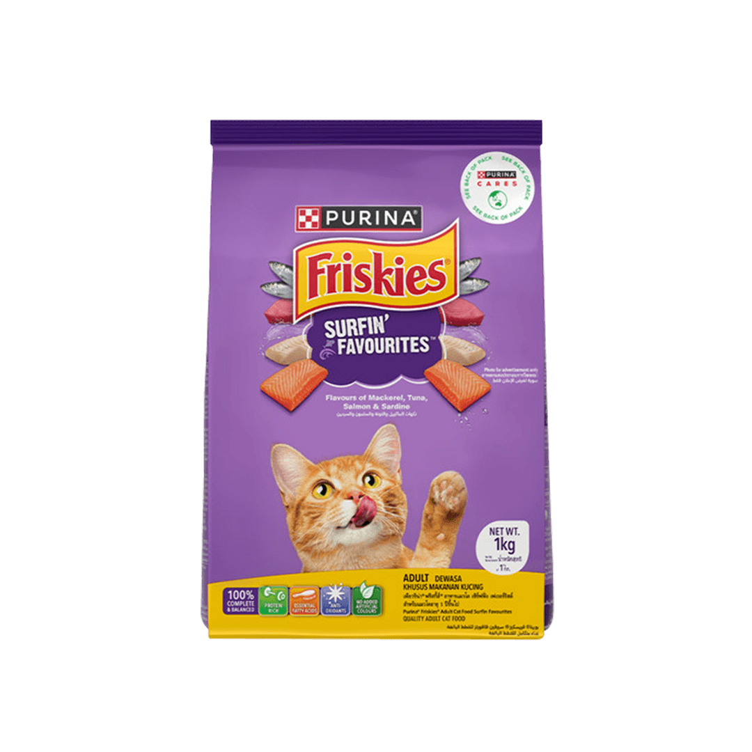 Purina Friskies Adult Cat Food Surfin & Turfin Favourites 1kg