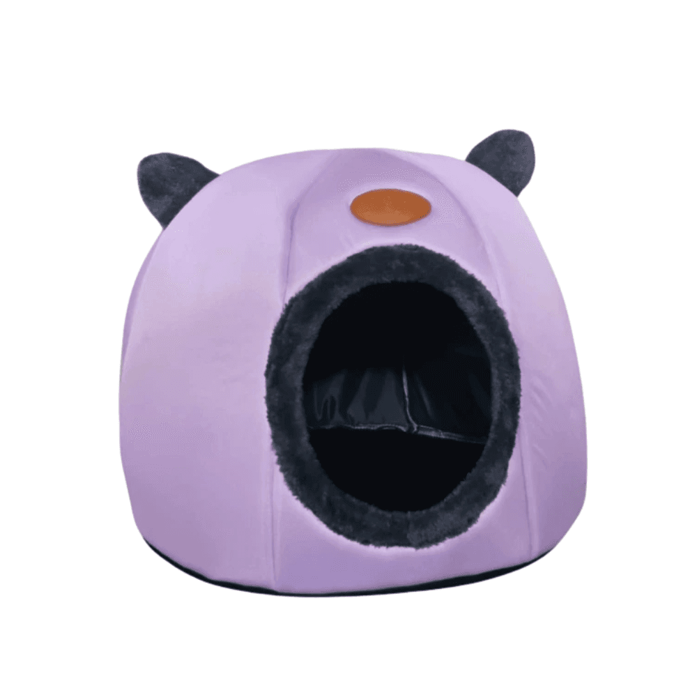 Semi-Enclosed Warm Pumpkin Round House and Bed with Removable and Washable Cushion