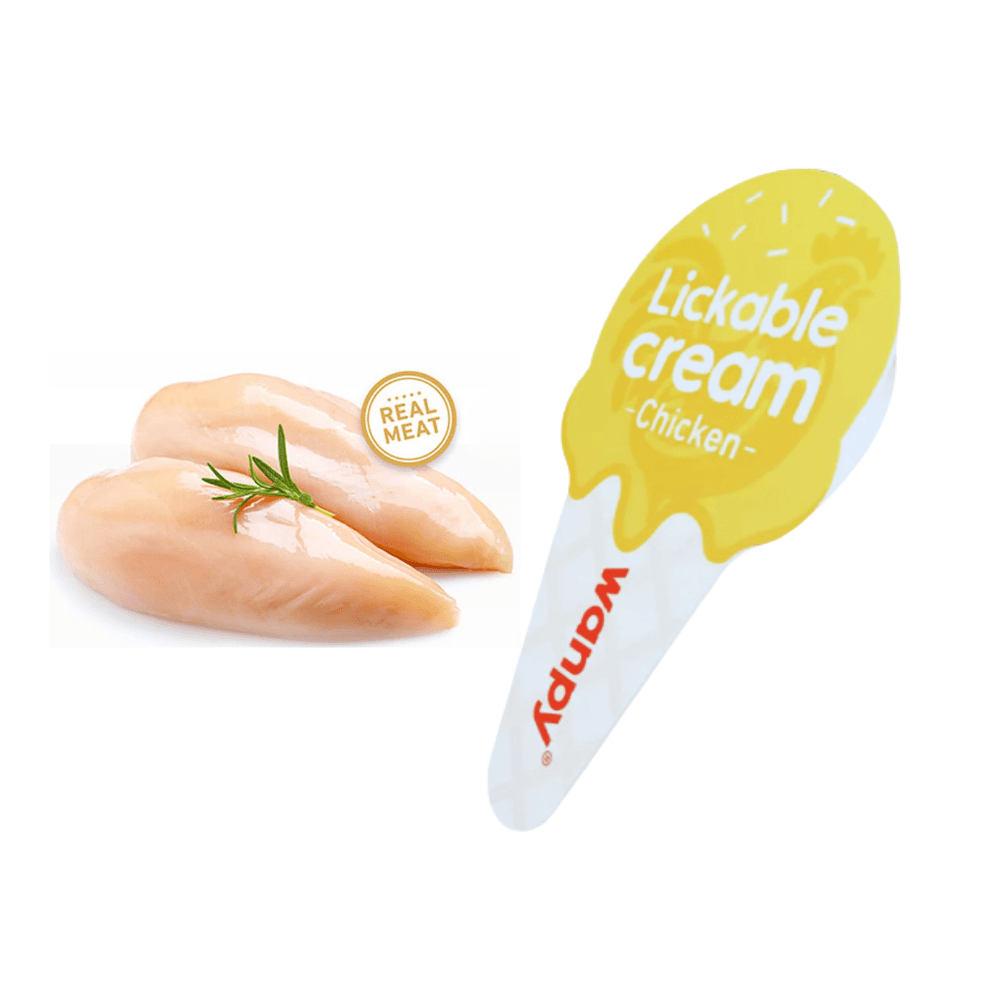 Wanpy Lickable Creamy Spoon Cat Treat Chicken 16gm