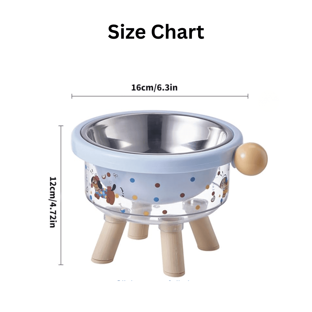 Cartoon Pet Feeding Bowl with Stable Stand