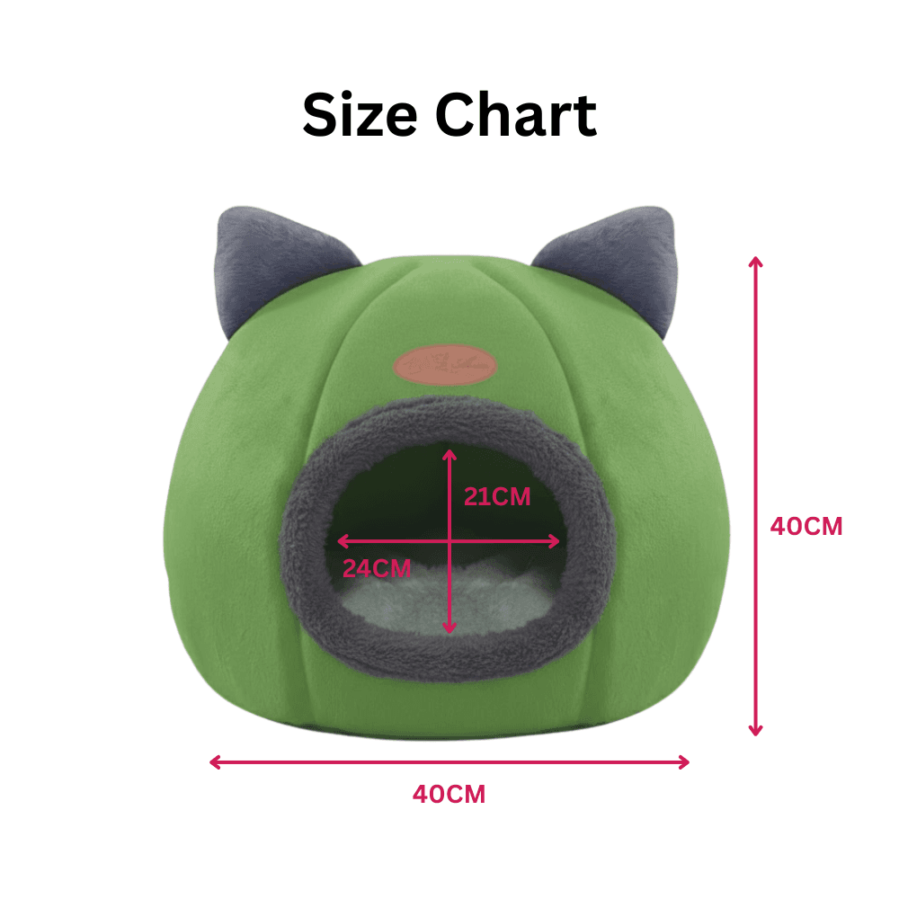 Semi-Enclosed Warm Pumpkin Round House and Bed with Removable and Washable Cushion