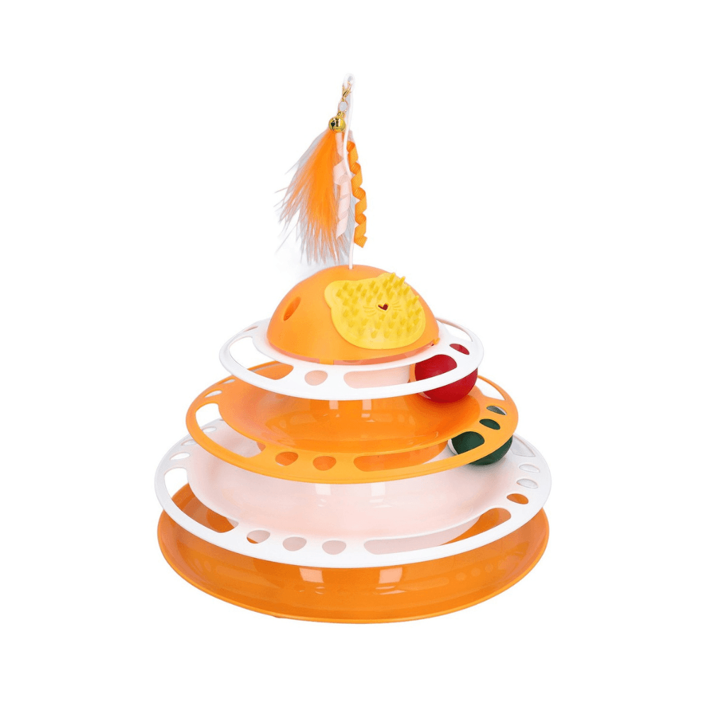 Exclusive Playful Cat Tower Toy with Feather