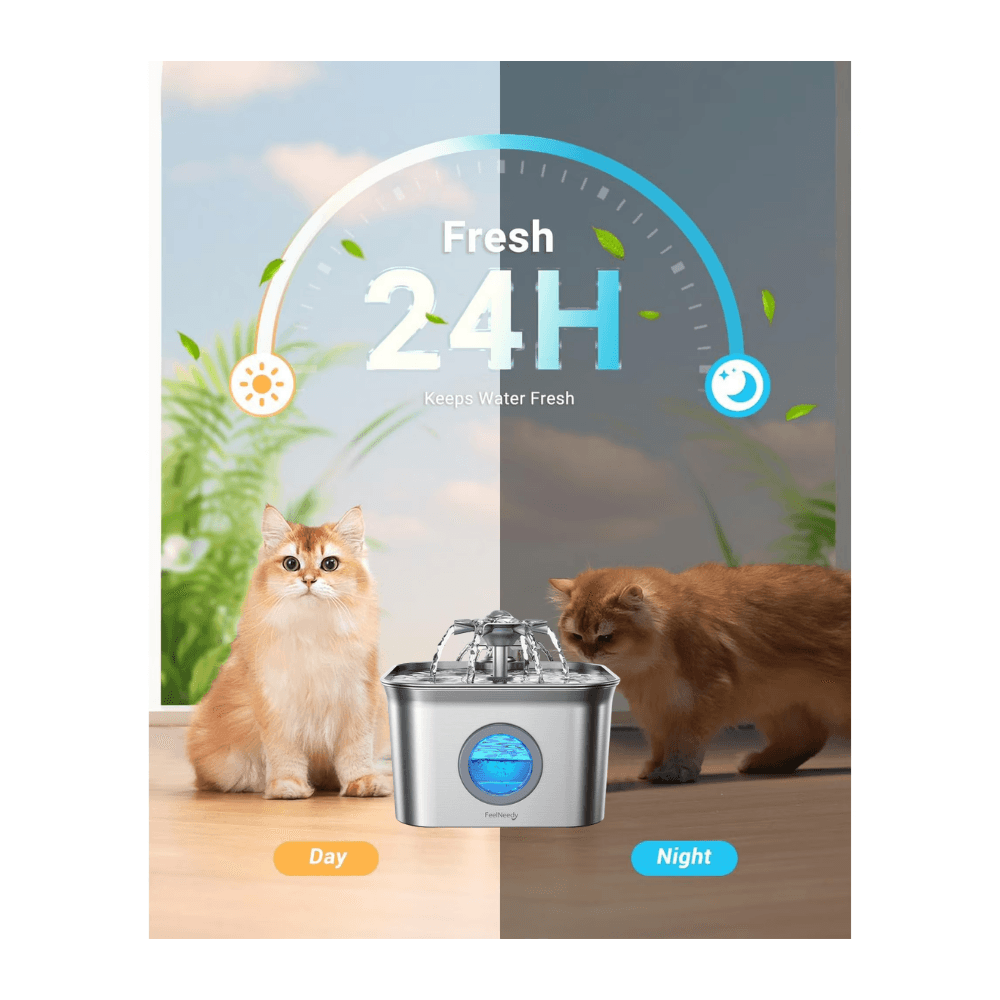 Stainless Steel Water Fountain Automatic Drinker 2.2L