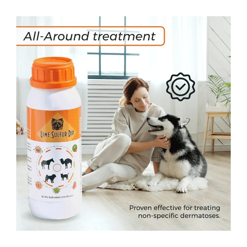 Lime Sulfur Dip – Itchy & Dry Skin Relief for Pets 237ml