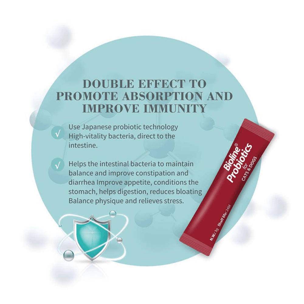 Bioline High Energy Activated Probiotics for Cats & Dogs 3gX10pcs