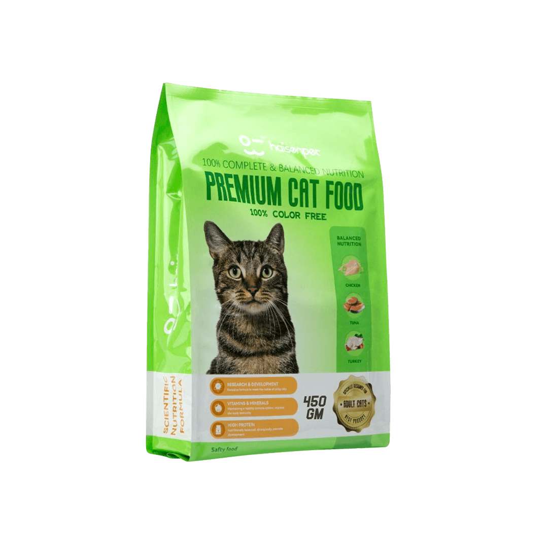 Haisenpet Premium Adult Cat Food Chicken, Tuna & Turkey 450gm