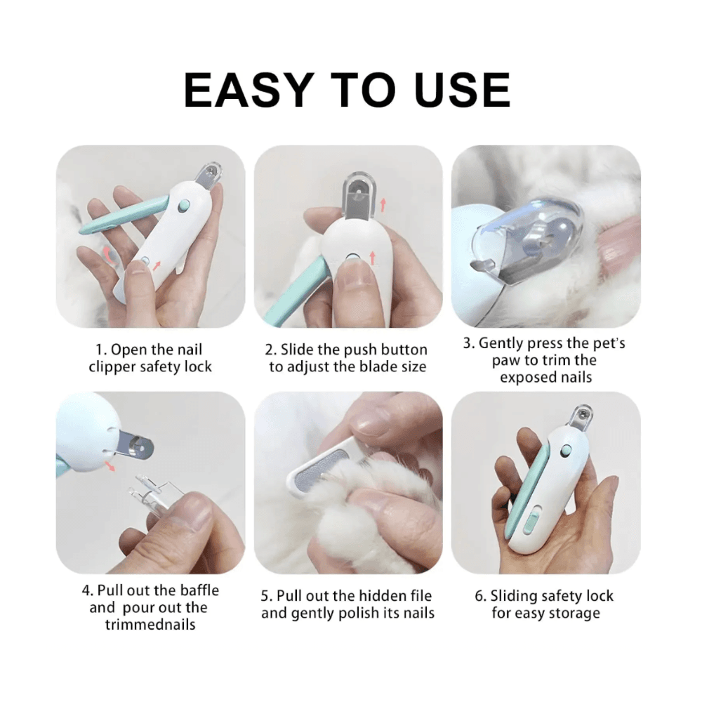 Adjustable Premium Pet Nail Cutter Clippers - Safe & Easy Grooming Tool