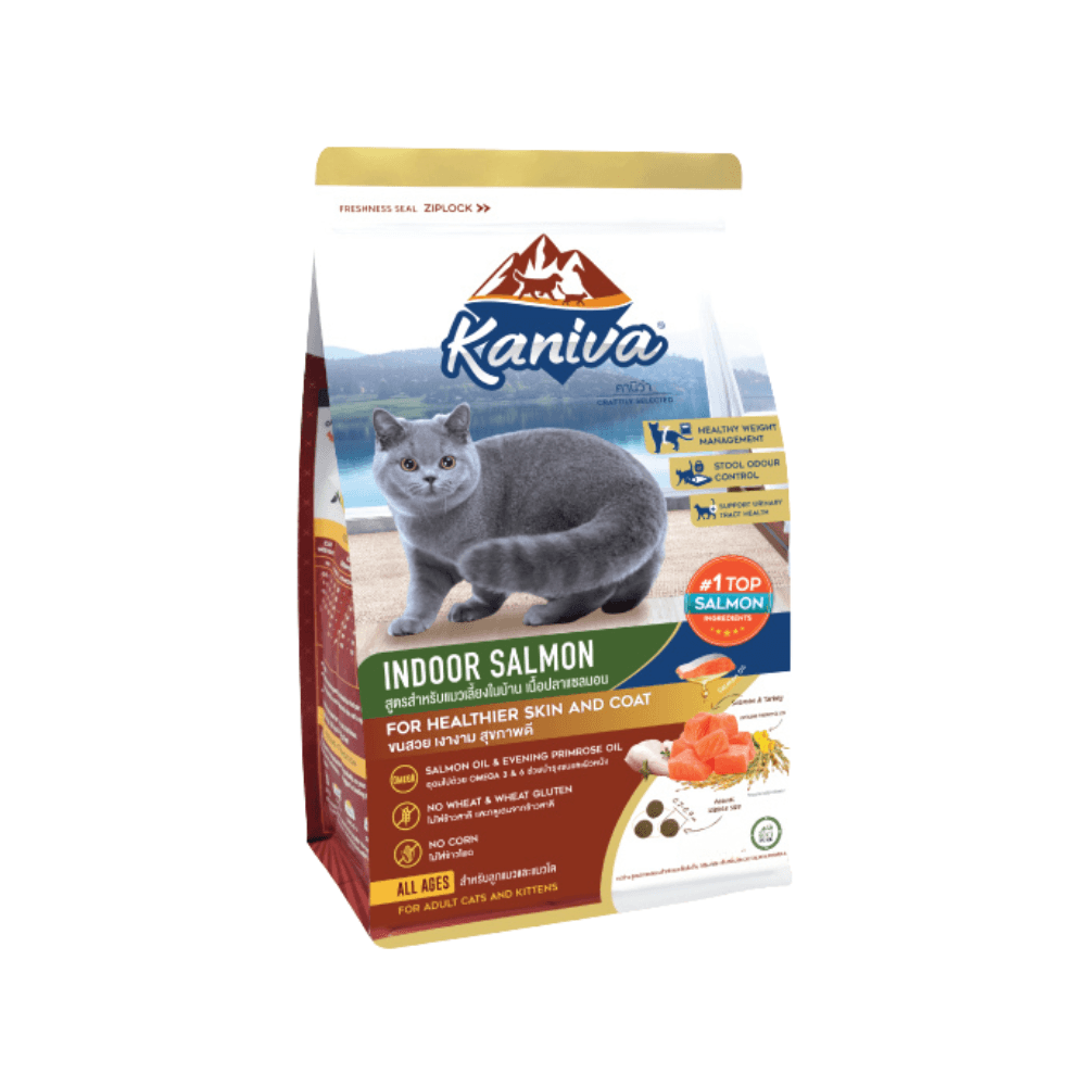 Kaniva INDOOR SALMON, Turkey & Rice Cat Food 1.3kg for All Ages