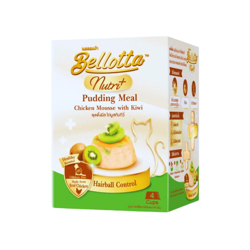 Bellotta Nutri Plus Pudding Meal Hairball Control Chicken Mousse with Kiwi 4Γ25gm