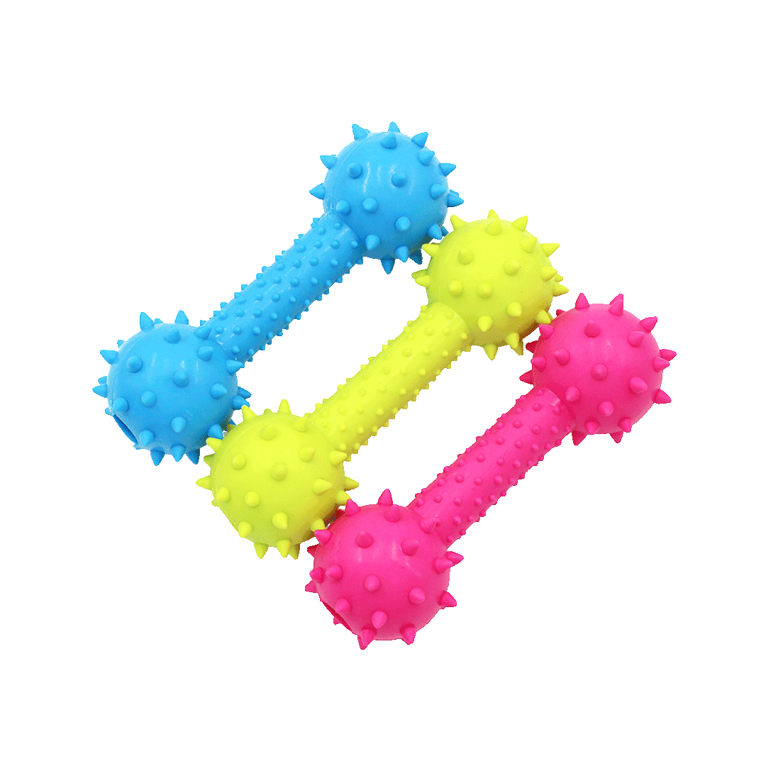 Eco Friendly Durable Rubber Dog Chew Toy with Thorn Bone