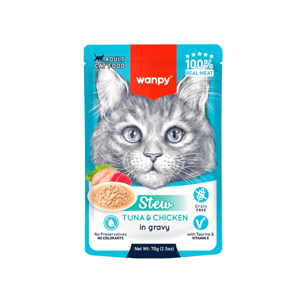 Wanpy Stew in Gravy Pouch Adult Tuna & Chicken 70gm