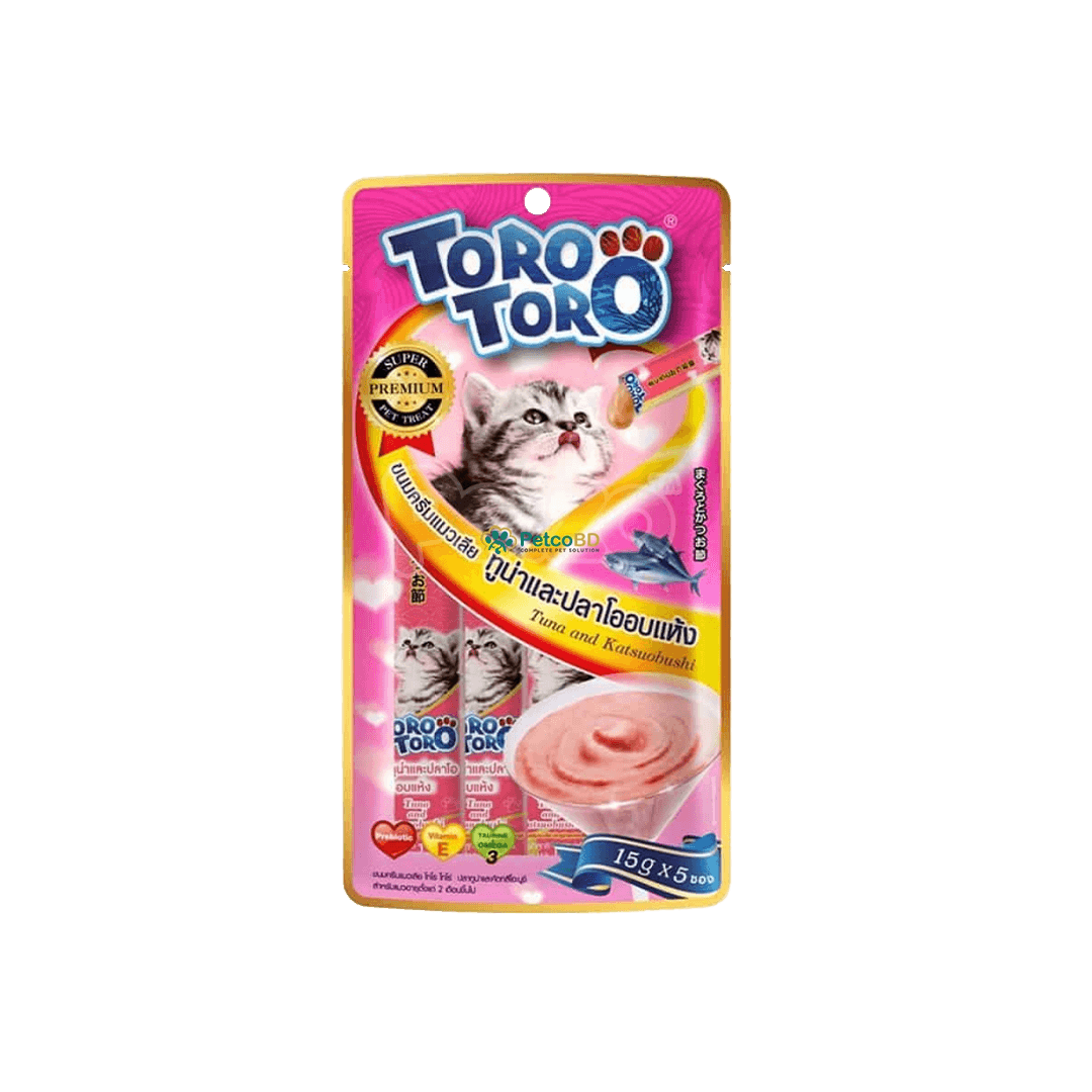 Toro Toro Creamy Treat Tuna with Katsuobushi 75g (15gX5)