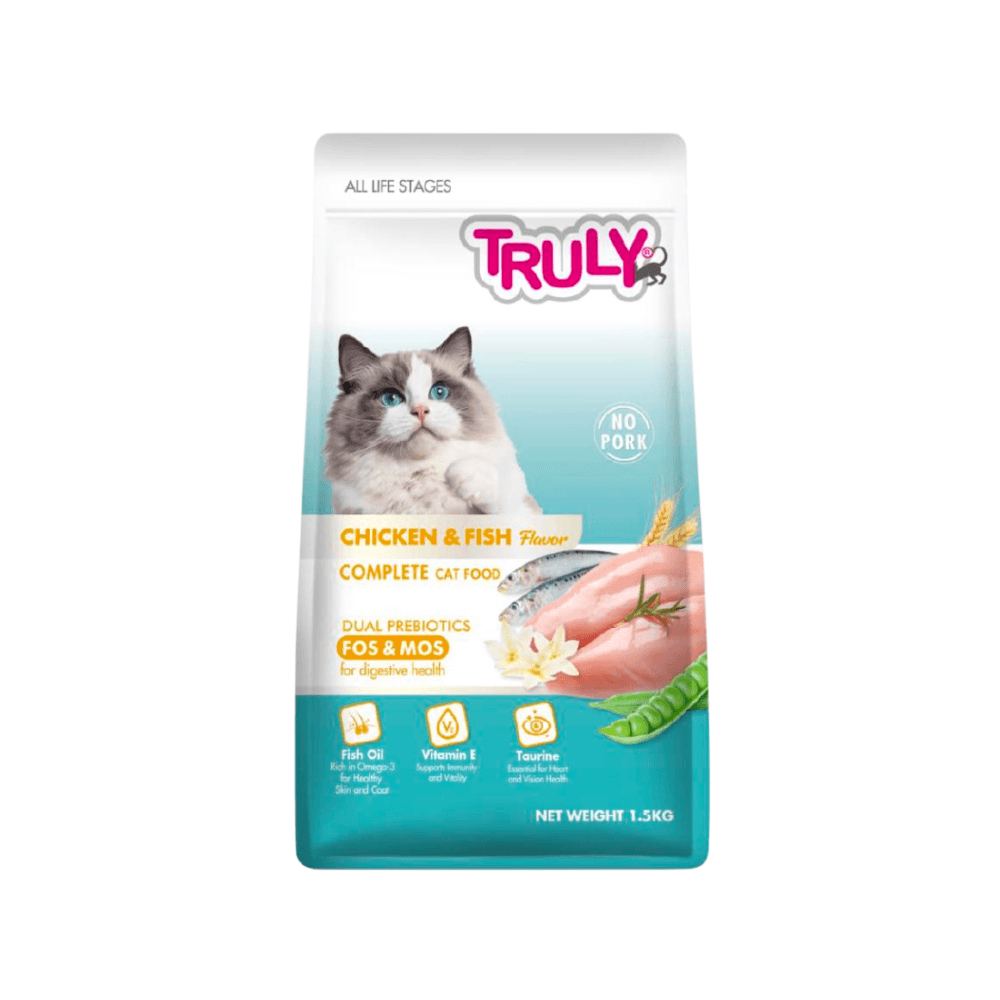 Truly All Life Stages Cat Food Chicken & Fish 1.5kg (Buy 1 Get 500g Free)