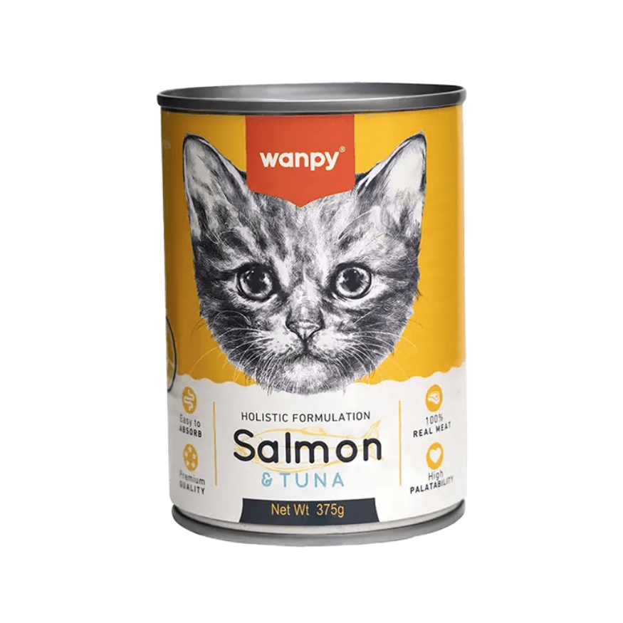 Wanpy Holistic Formulation Kitten Can Food Salmon & Tuna 375gm