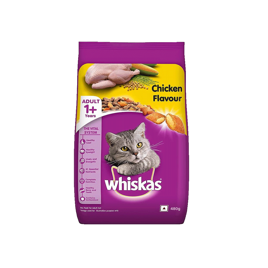 Whiskas Adult Cat Food Chicken 480g