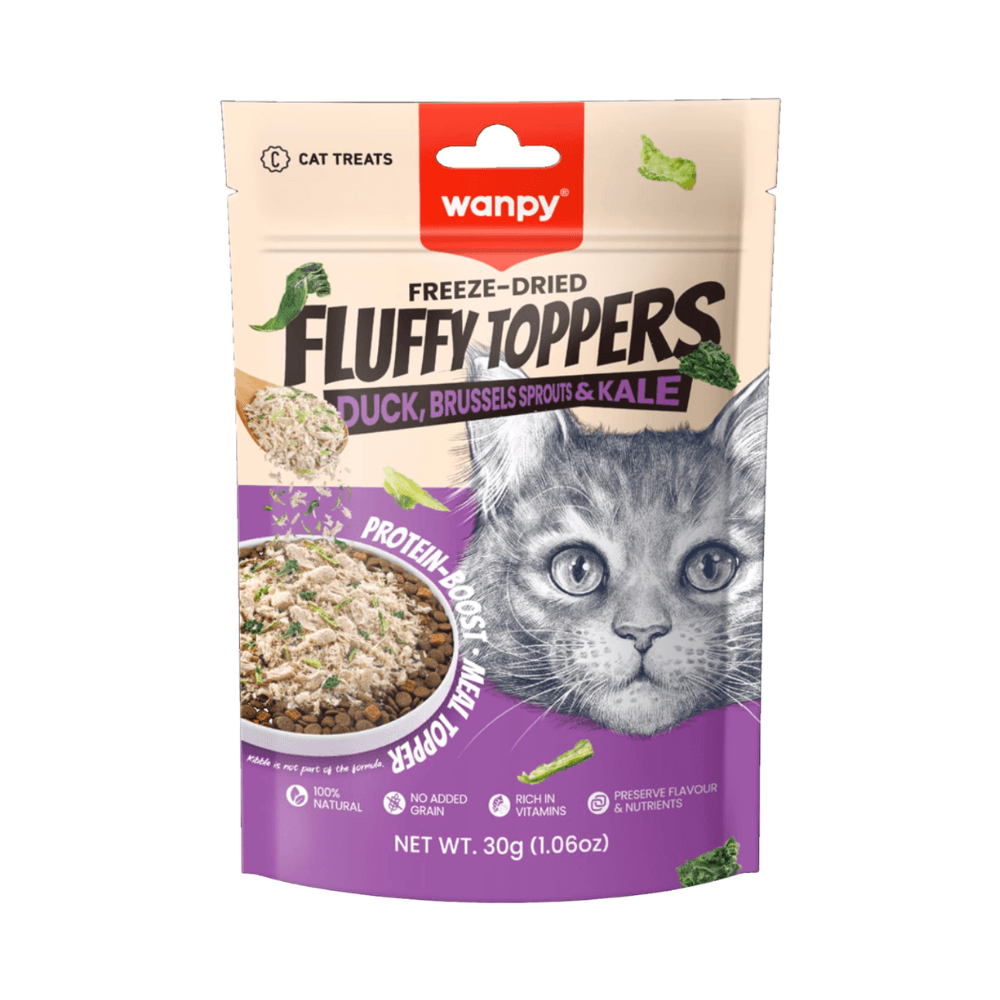 Wanpy Freeze Dried Fluffy Topper Duck, Brussels Sprouts & Kale 30gm