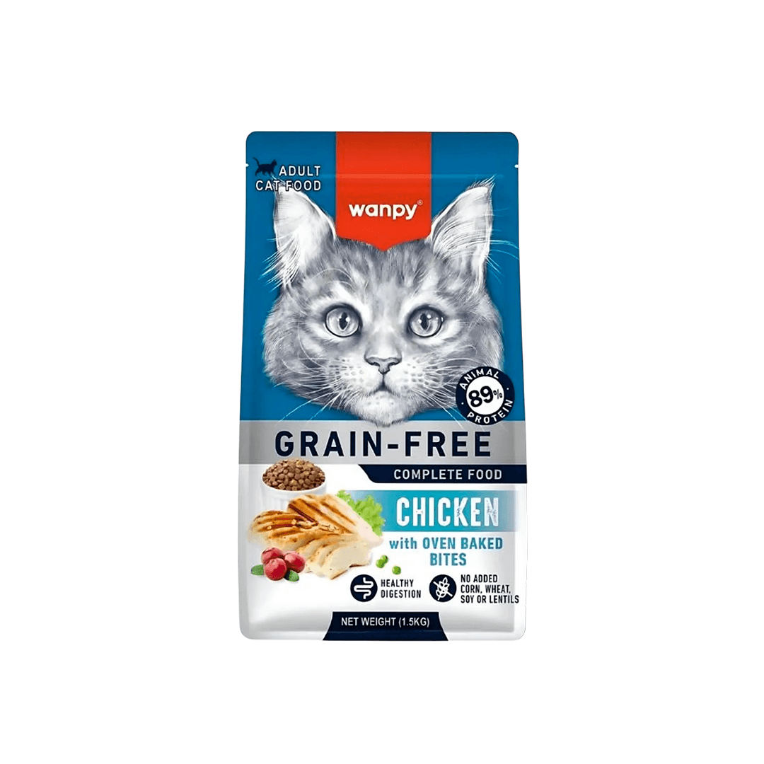 Wanpy Grain Free Super Premium Dry Cat Food Adult Chicken 1.5kg