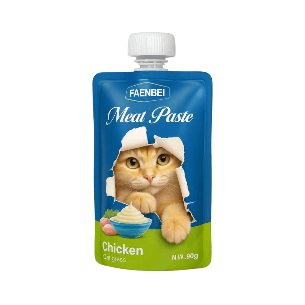Faenbei Meat Paste Nozzle Pouch Chicken & Cat Grass 90g
