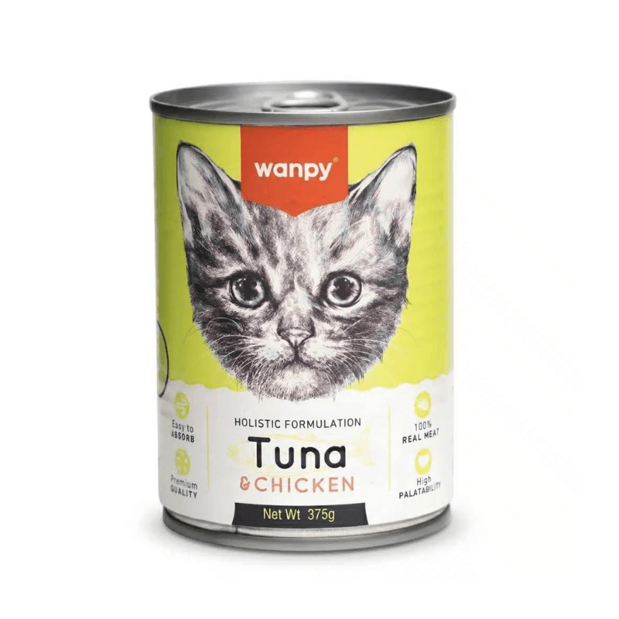 Wanpy Holistic Formulation Kitten Can Food Chicken & Tuna 375gm