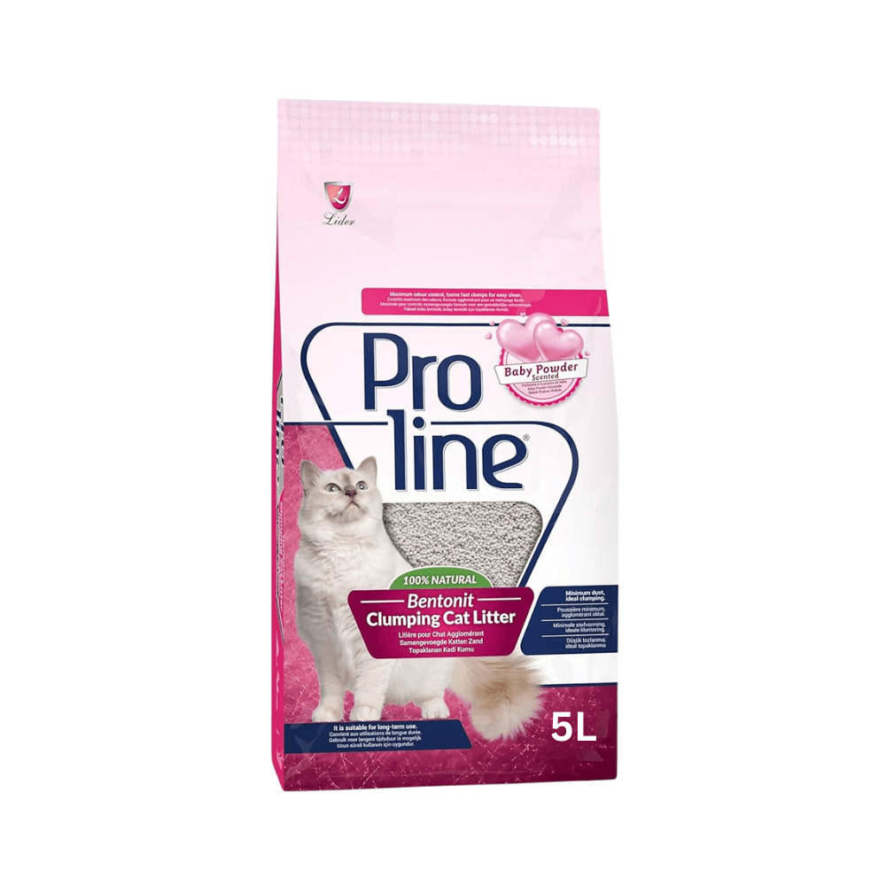 Proline Bentonite Cat Litter Baby Powder Scented 5L