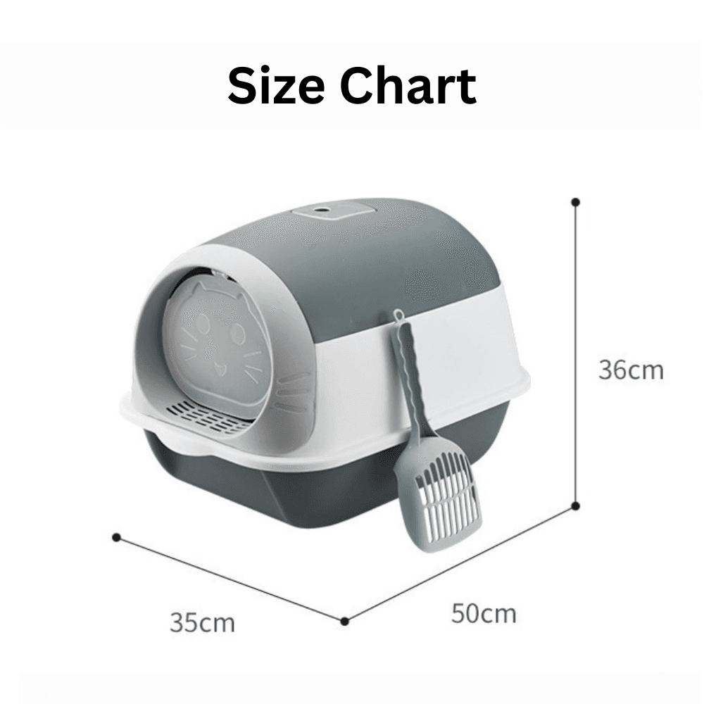 Premium Hooded Cat Litter Box Fully Enclosed Cat Litter Tray