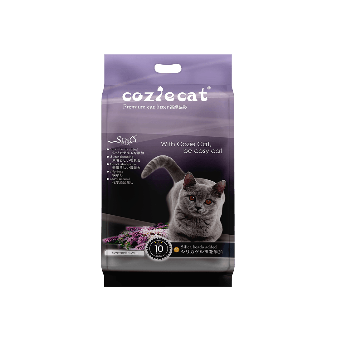 Coziecat Premium Clumping Cat Litter Lavender 10L