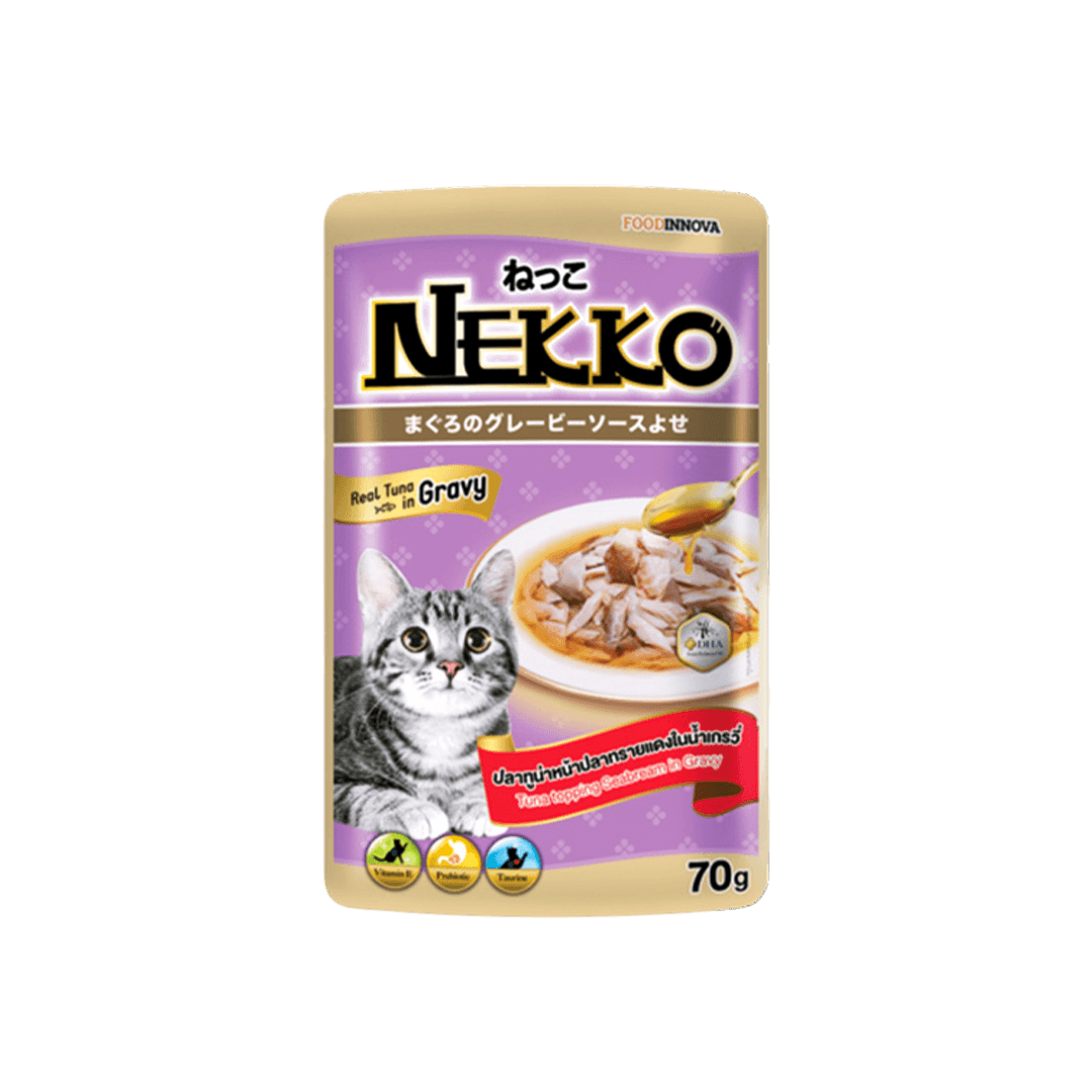Nekko Pouch Tuna Topping Seabream in Gravy 70g